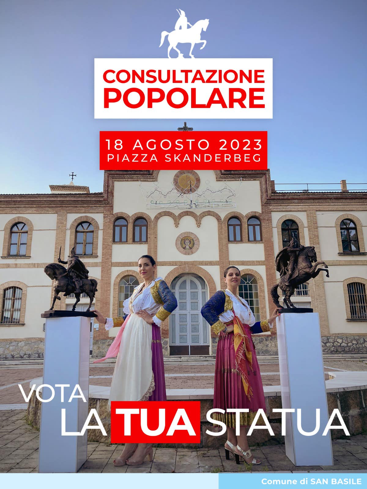 Consultazione popolare statua equestre Skanderbeg